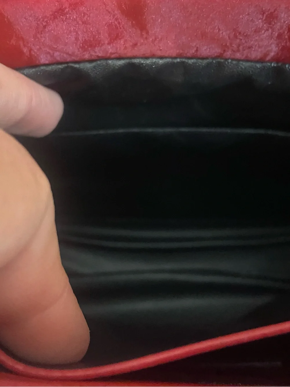 Luxe’ Red Quilted Crossbody with Studded Logo Pattern